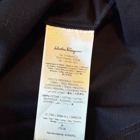 Salvatore Ferragamo Blue and White Polo Shirt Sleek Design - Picture 4 of 4